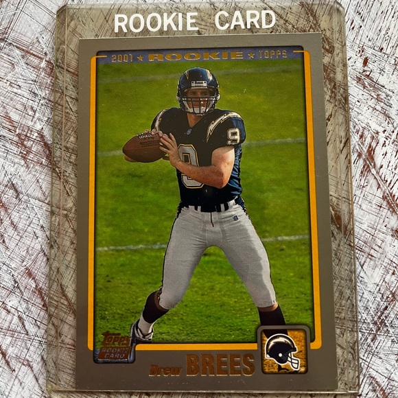 Drew Brees Rookie Football Card. - Picture 3 of 3
